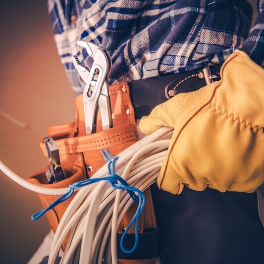 Electrician with Cable